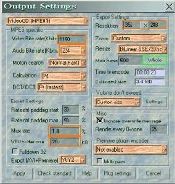 Output Settings (Video CD,MPEG1/2)